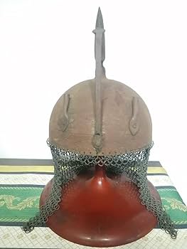 Amazon.co.jp: 時代 蒙古軍 鉄地鎖帷子付 モンゴル 兜